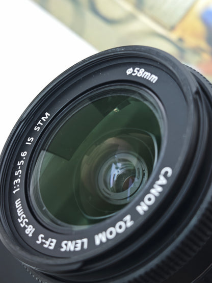Used Canon EOS Kiss X7 with Canon Lens EF-S 18-55mm F3.5-5.6 IS STM [with box]