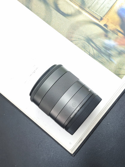 Used Canon EOS M with EF-M 22mm F2 STM and EF-M 18-55mm F3.5-5.6 IS STM (+Canon Speedlite 90EX)