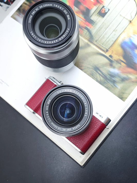 Used Fujifilm X-A1 Red Rouge with Double Zoom kit Digital Camera