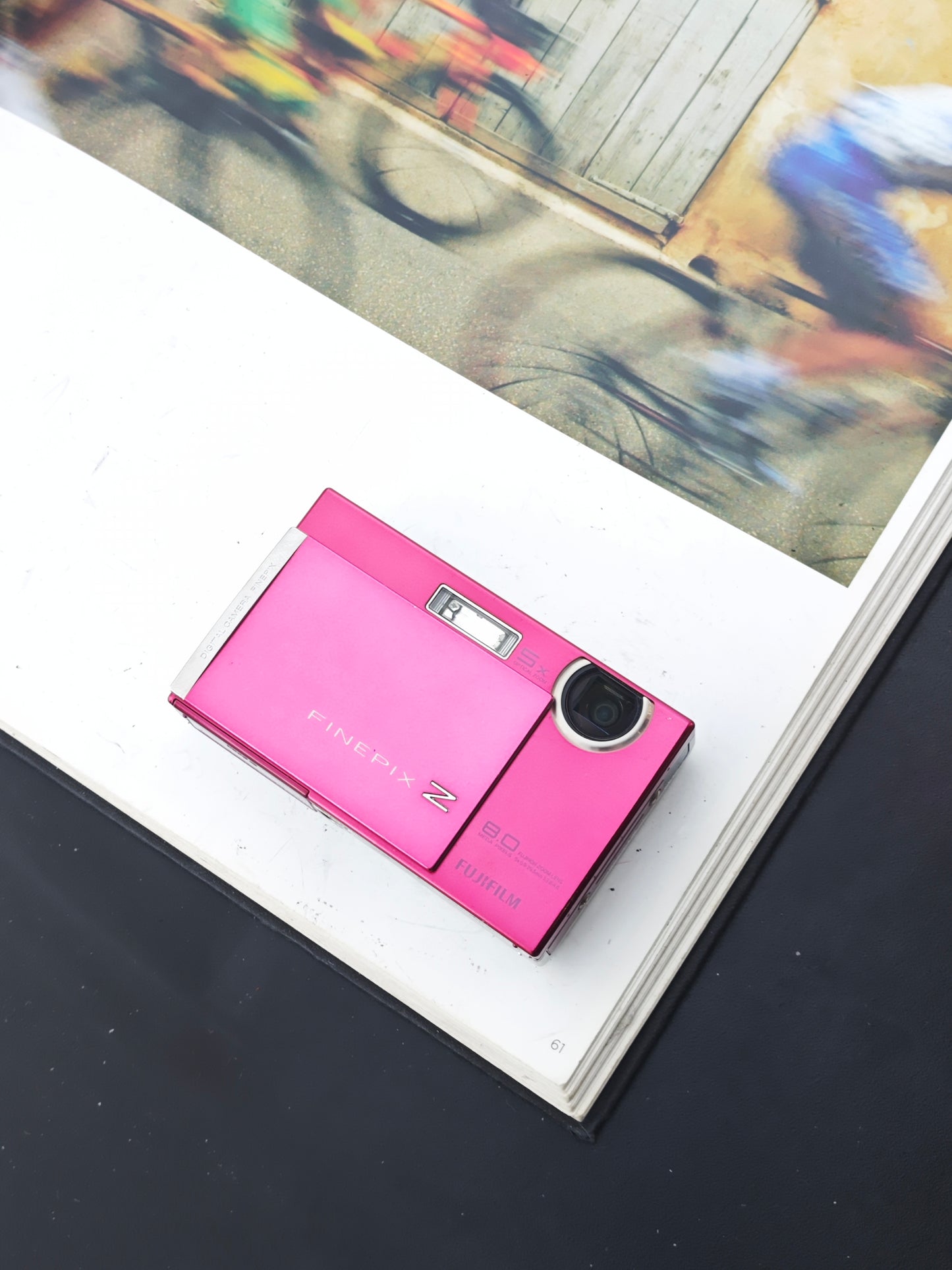 Used Fujifilm FinePix Z100 fd pink Digital Camera [No charger]