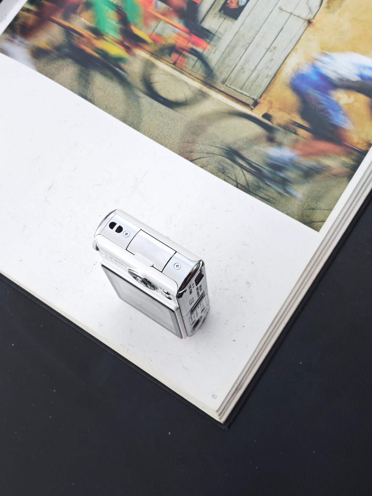 Used Panasonic Lumix DMC-FX01 white Digital Camera [No charger]