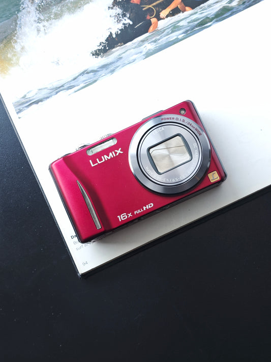 Used Panasonic Lumix DMC-TZ20 red Digital Camera [JPN only, No charger]