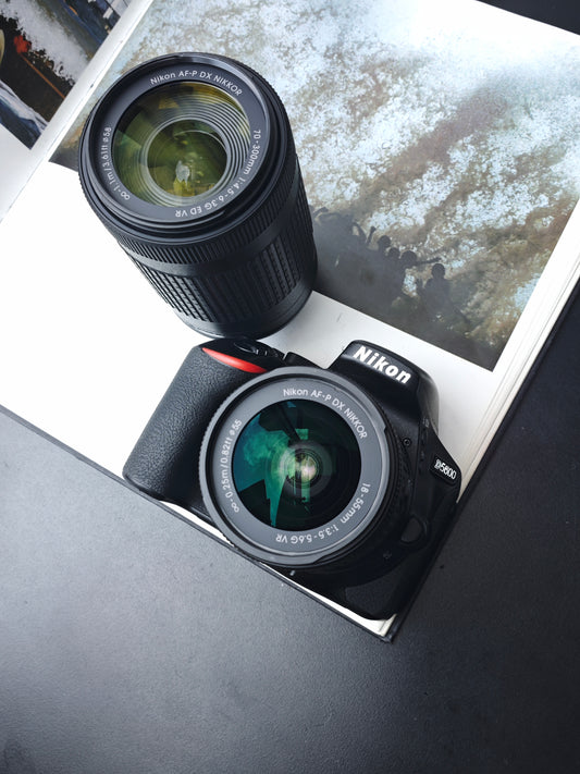 Used Nikon D5600 with Double Zoom Kit Digital Camera #2069959