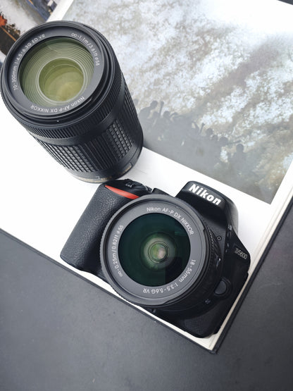 Used Nikon D5600 with Double Zoom Kit Digital Camera #2113668