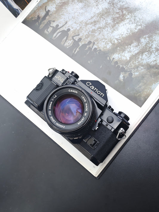 *READ* Canon A-1 black with FD 50mm F1.4 #1932138