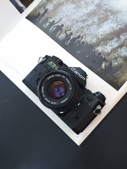 Canon AE-1 program black with FD 50mm F1.8