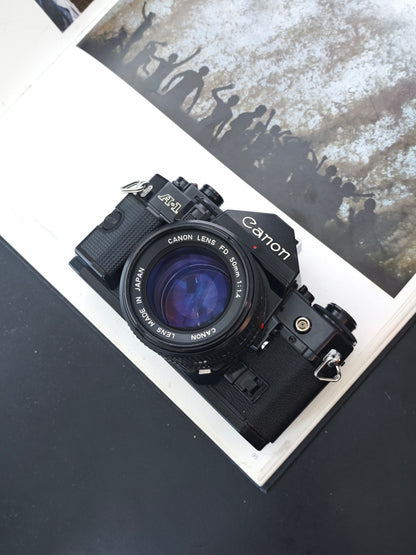 *READ* Canon A-1 black with FD 50mm F1.4 #1869963