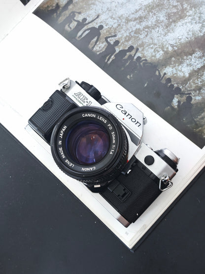 Canon AE-1 Program silver with FD 50mm F1.4
