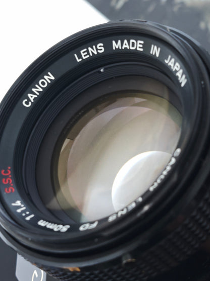 Canon A-1 black with FD 50mm F1.4 S.S.C.