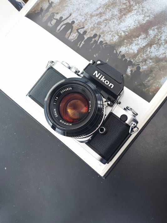Nikon F2A silver with Nikon Nikkor 50mm F1.4 Ai