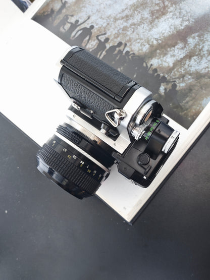 Nikon F2A silver with Nikon Nikkor 50mm F1.4 Ai