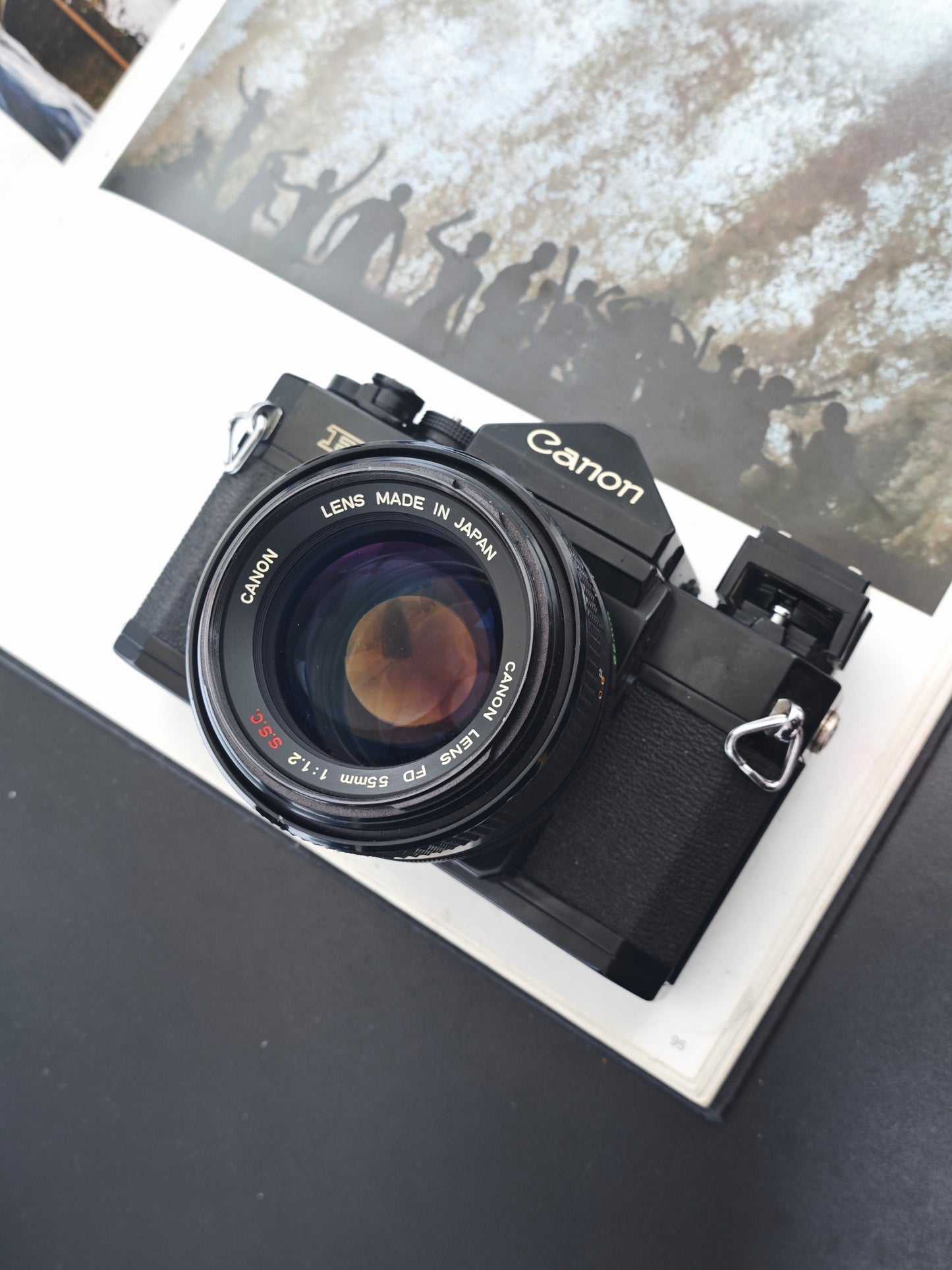 Canon F-1 with Canon Lens FD 55mm F1.2 S.S.C.