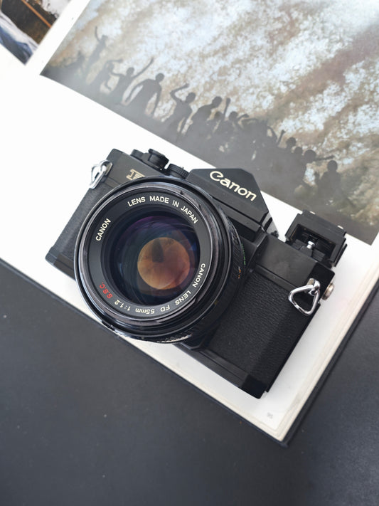 Canon F-1 with Canon Lens FD 55mm F1.2 S.S.C.