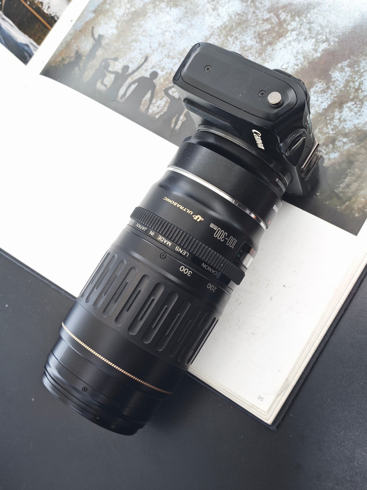 Used Canon EOS M with Zoom Lens EF 100-300mm F4.5-5.6 [+Adapter EF-EF-M/Speedlite 90EX, No charger]