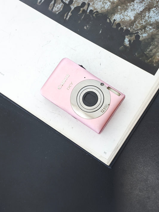 Used Canon IXY 200F pink Digital Camera [No charger]