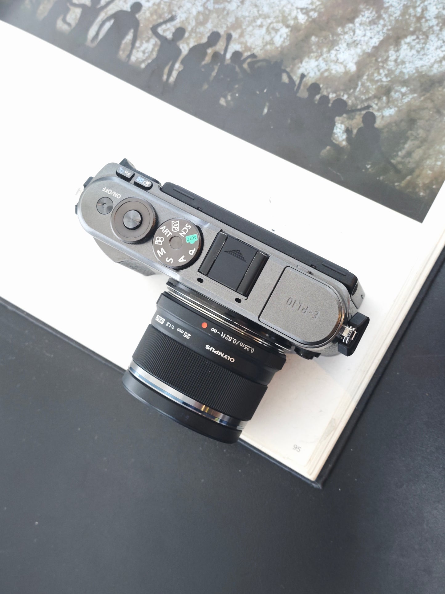 Used Olympus PEN E-PL10 black with M.Zukio Digital 25mm F1.8 Digital Camera