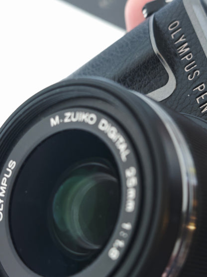 Used Olympus PEN E-PL10 black with M.Zukio Digital 25mm F1.8 Digital Camera