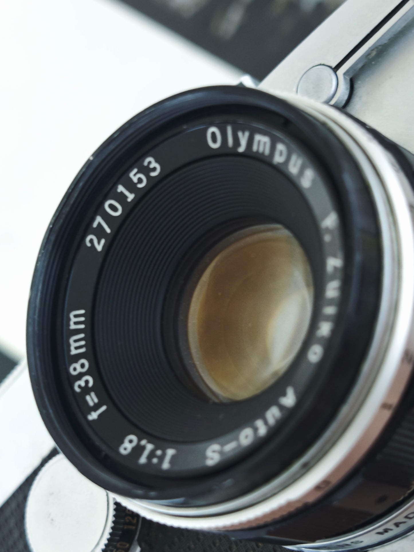 [Sold As-Is] Olympus-Pen FV with Olympus F.Zuiko Auto-S 38mm F1.8