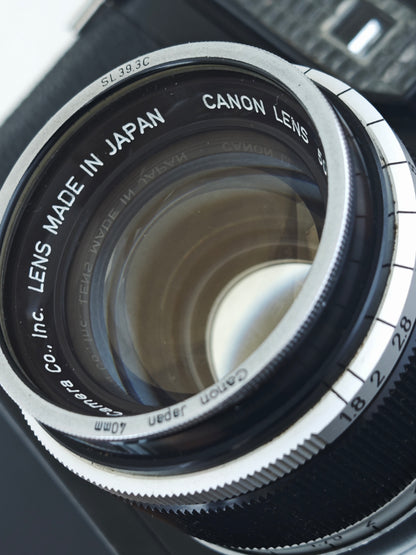 *READ* Canon Model 7 black with Canon Lens 50mm F1.8 LTM
