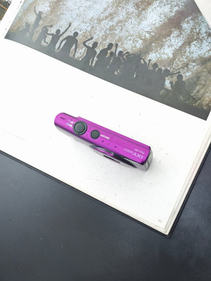 Used Canon IXY 600F purple Digital Camera [with box]