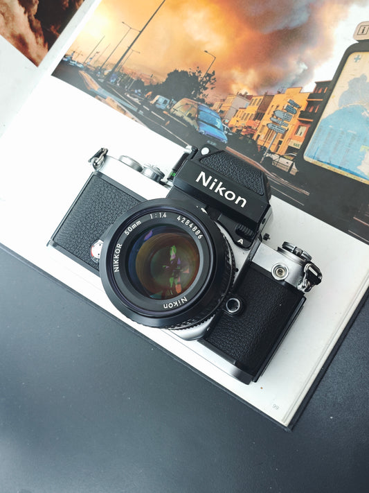 *READ* Nikon F2A silver with Nikon Nikkor 50mm F1.4 Ai #8044123