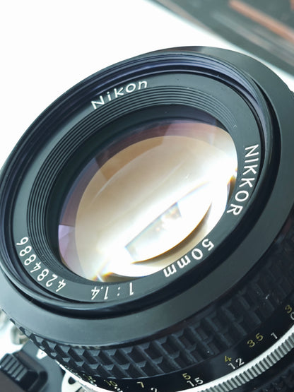 *READ* Nikon F2A silver with Nikon Nikkor 50mm F1.4 Ai #8044123