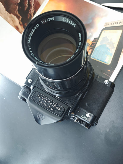 Pentax 6x7 MUP TTL with Super-Multi- Coated Takumar 6x7 200mm F4