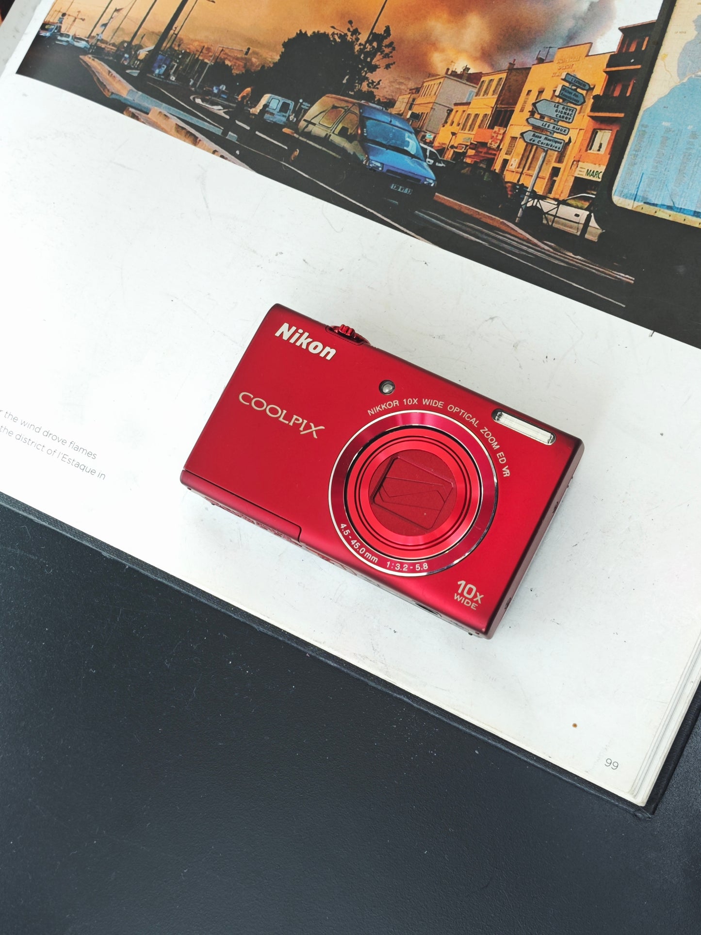 Used Nikon Coolpix S6200 red Digital Camera [No charger]