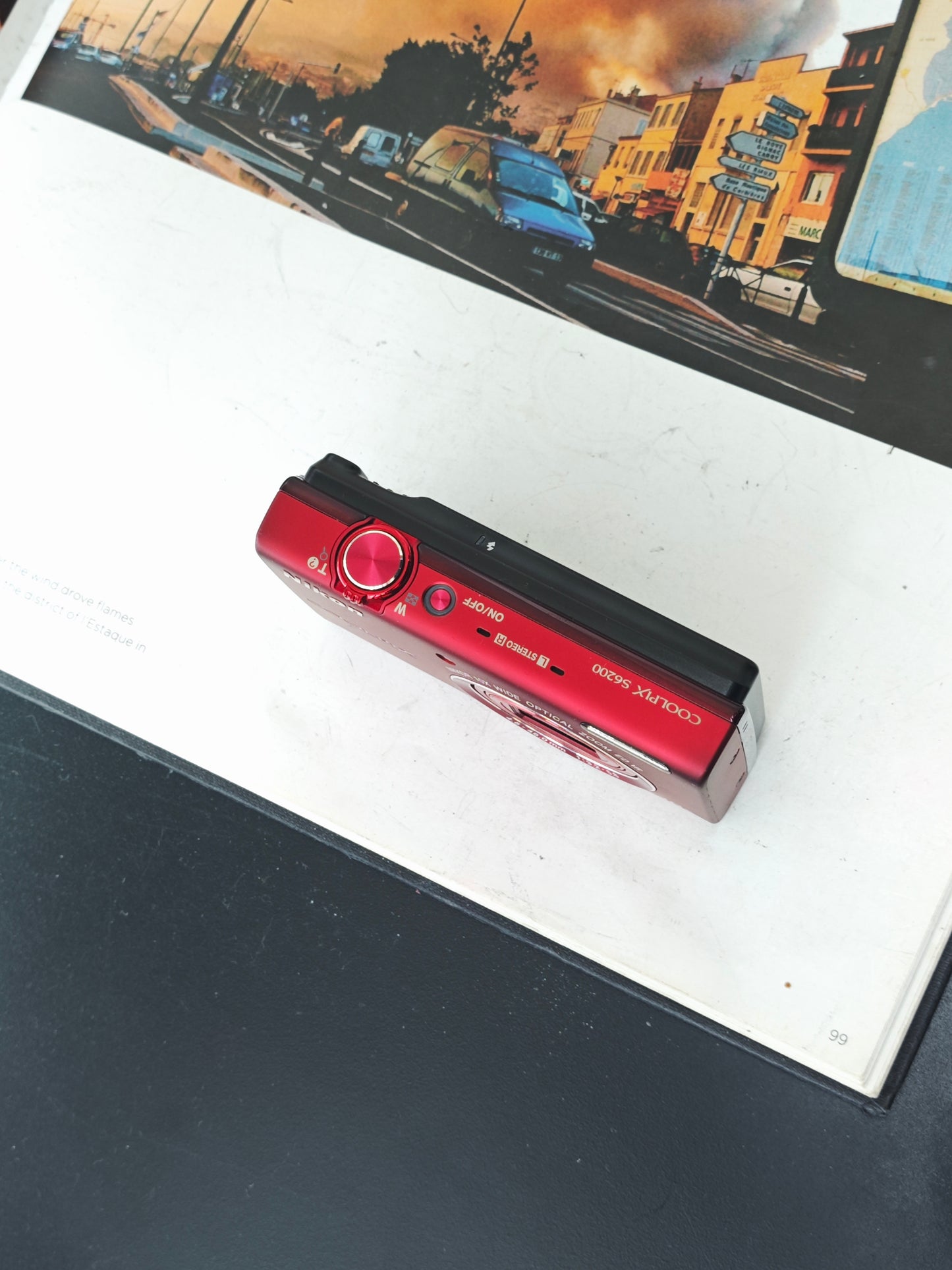 Used Nikon Coolpix S6200 red Digital Camera [No charger]