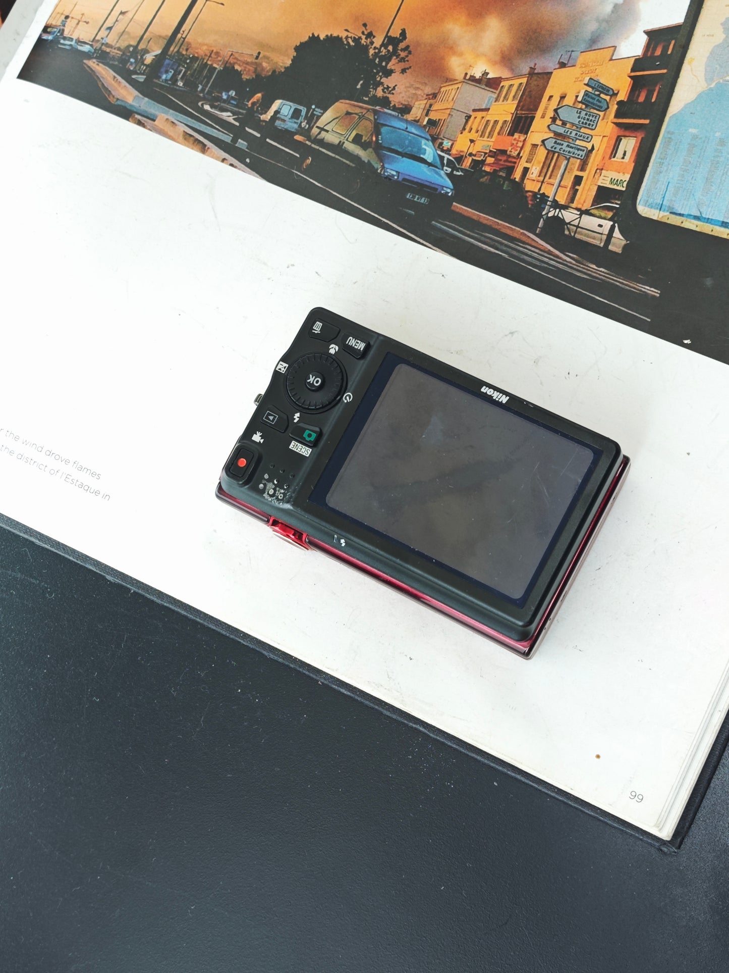 Used Nikon Coolpix S6200 red Digital Camera [No charger]