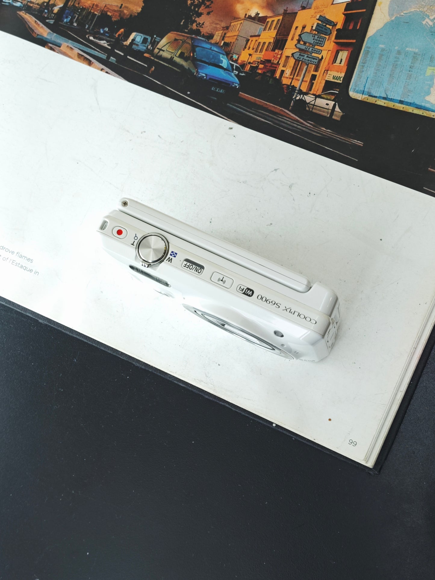 Used Nikon Coolpix S6900 white Digital Camera [No charger]
