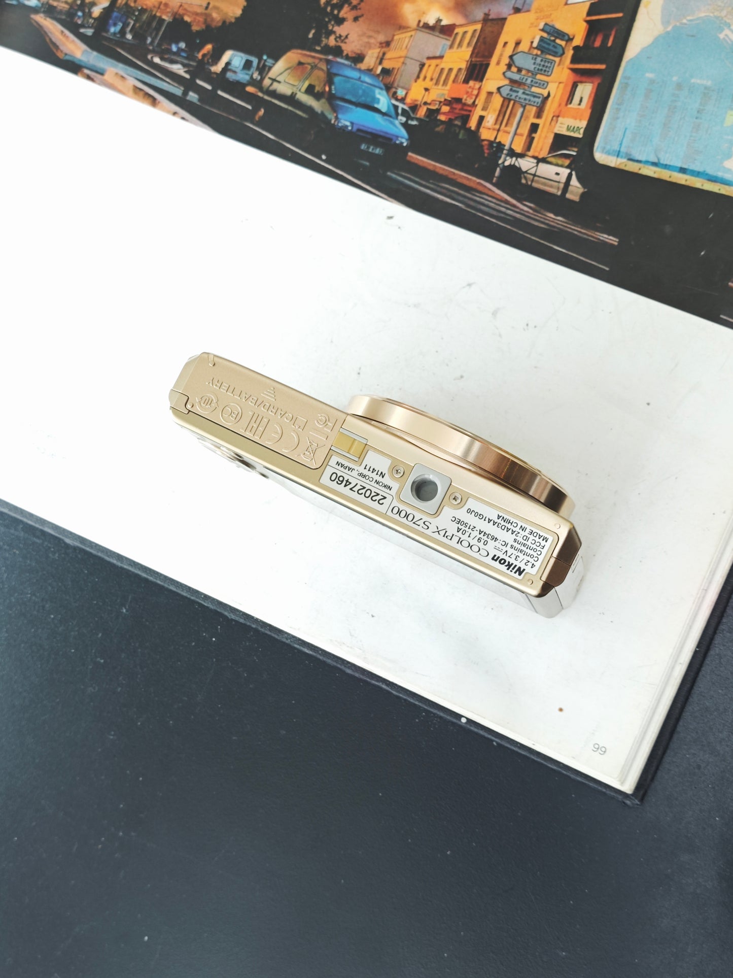Used Nikon Coolpix S7000 gold Digital Camera [No charger]