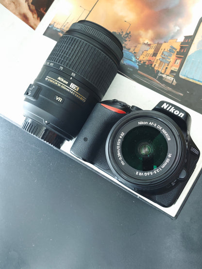 Used Nikon D5500 with Double Zoom Kit Digital Camera #2142928