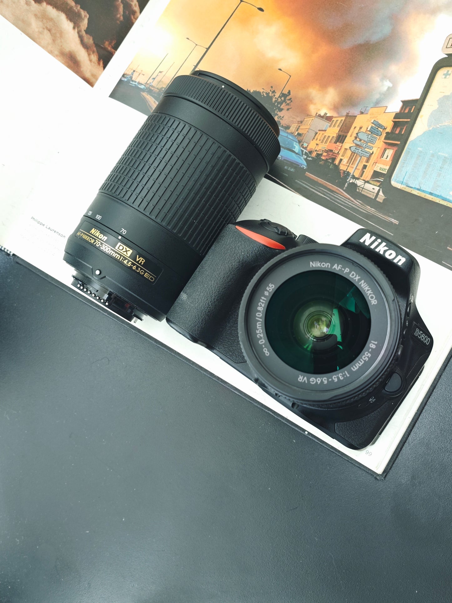 *READ* Used Nikon D5600 with Double Zoom Kit Digital Camera [No charger] #2108936