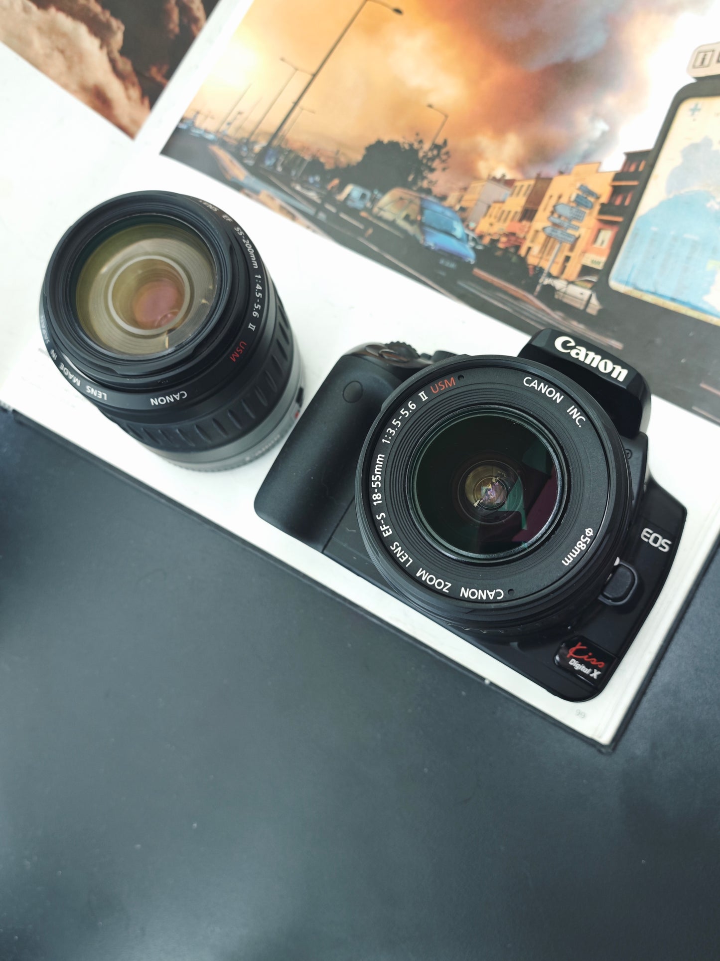 Used Canon EOS Kiss Digital X with Double Zoom Kit #0810400180