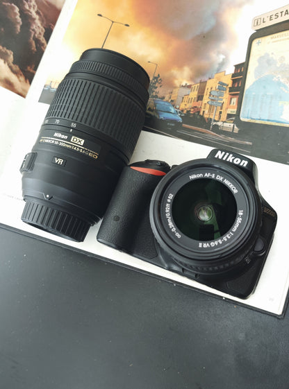 Used Nikon D5500 with Double Zoom Kit Digital Camera [with box] #2181844