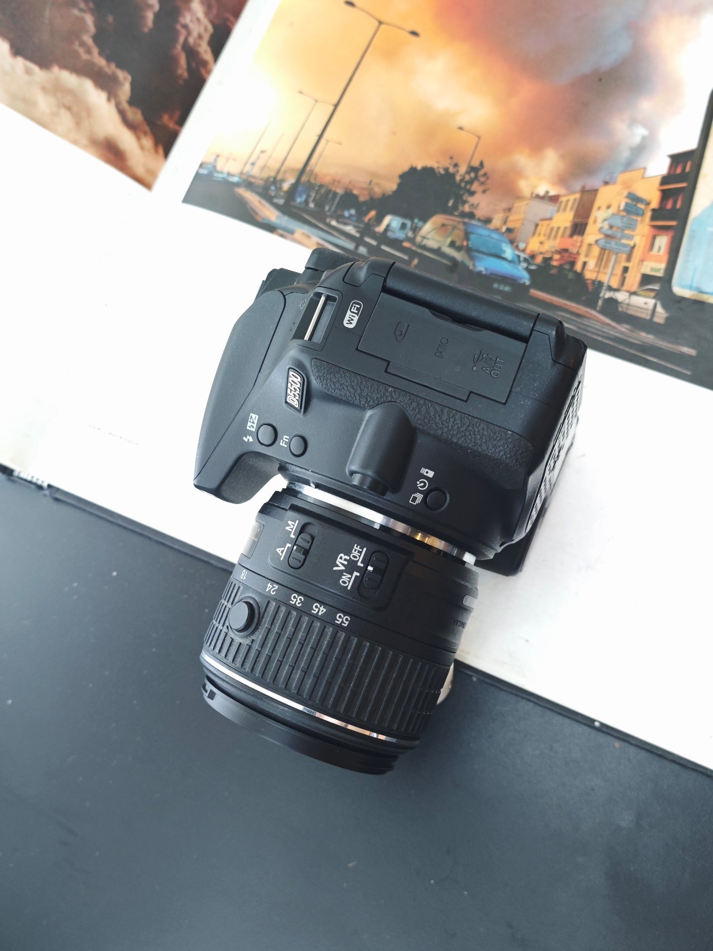 Used Nikon D5500 with Double Zoom Kit Digital Camera [with box] #2181844