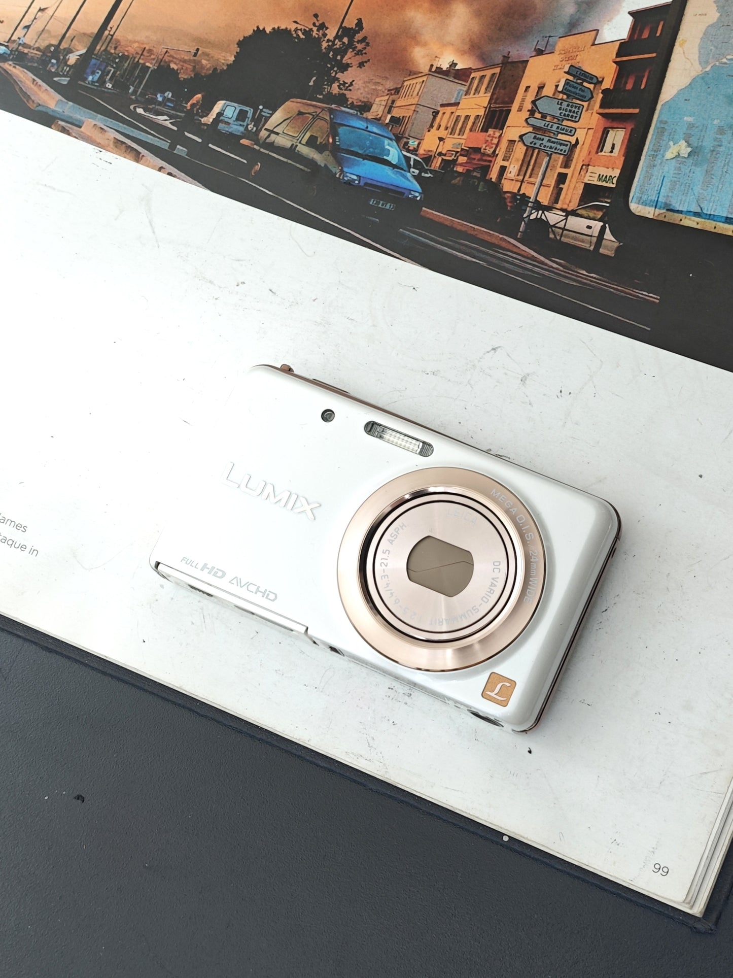 Used Panasonic Lumix DMC-FX80 white Digital Camera [JPN only, No charger]