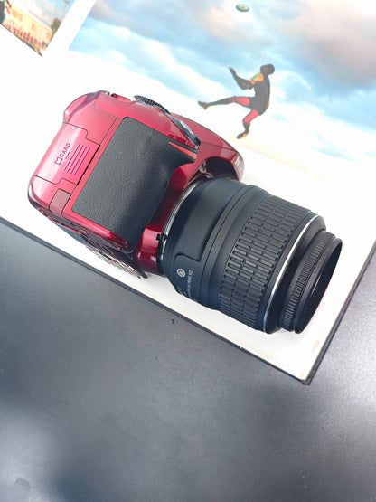 *READ* Nikon D3200 red with AF-S Nikkor 18-55mm F3.5-5.6G DX VR [No charger]