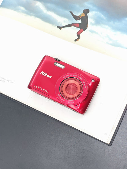 Used Nikon Coolpix S4300 red Digital Camera [No Charger]
