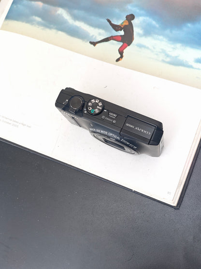 Used Nikon Coolpix S8100 black Digital Camera [No charger]