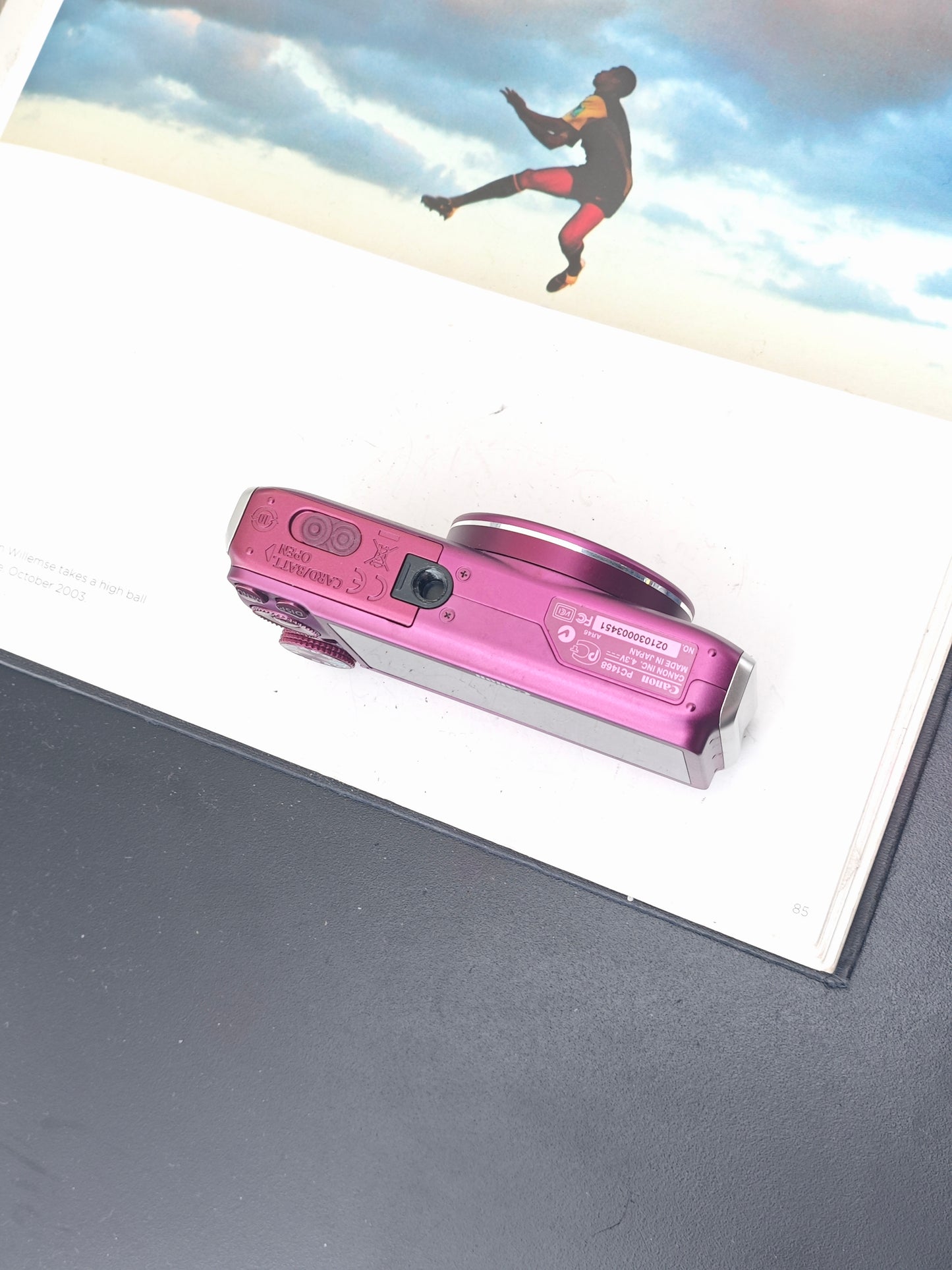 Used Canon PowerShot SX210 IS purple Digital Camera [No charger]