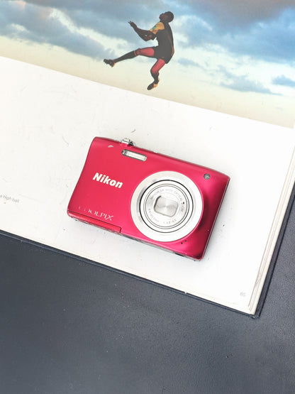 Used Nikon Coolpix A100 red Digital Camera [No charger]