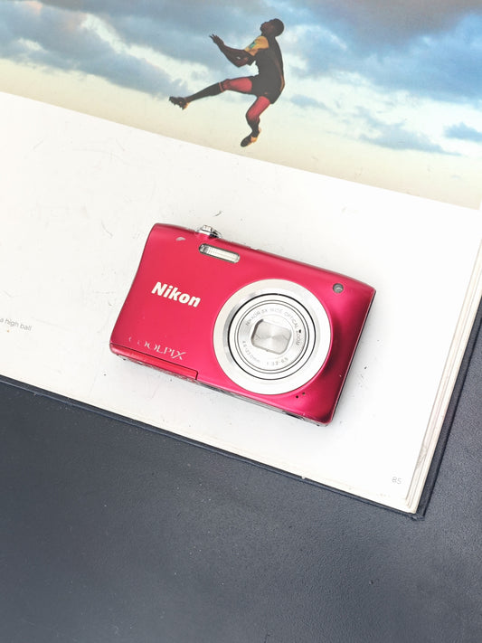Used Nikon Coolpix A100 red Digital Camera [No charger]
