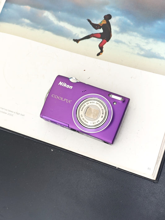 Used Nikon Coolpix S5100 purple Digital Camera [No charger]