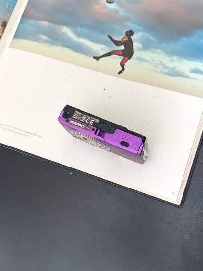 Used Nikon Coolpix S5100 purple Digital Camera [No charger]