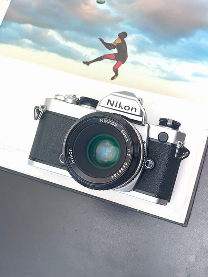 Nikon FM silver with Nikkor 50mm F2 Ai