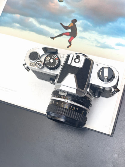 Nikon FM silver with Nikkor 50mm F2 Ai