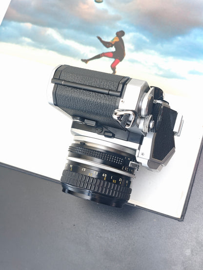 Nikon FM silver with Nikkor 50mm F2 Ai