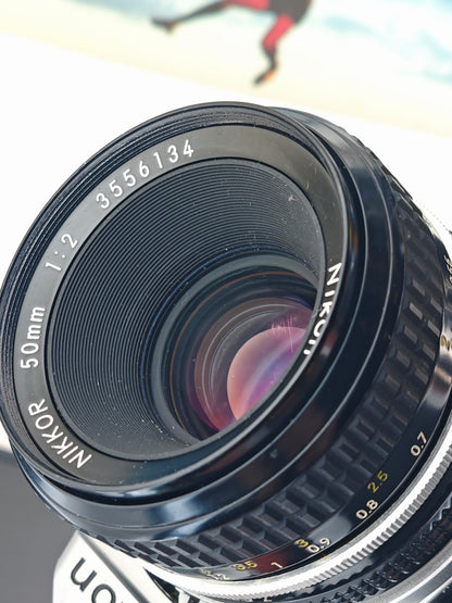 Nikon FM silver with Nikkor 50mm F2 Ai